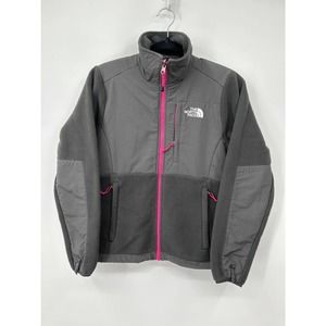 The North Face Polartic Denali Jacket Fleece Zip Up Turtle Neck Black Pink XS